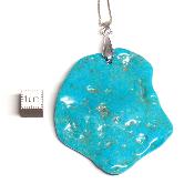 Turquoise de Chine pendentif Plaque 04921