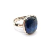 Cyanite Bleue Bague en Argent 14749 / Taille réglable