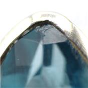 Fluorine Bleue Bague en Argent 18429 / Taille 62