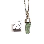 Véritable Moldavite Pendentif Avec Monture en Argent 2221