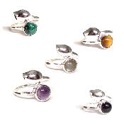 Bague réglable en Argent Ronde avec Symbole Choix n°1 BG1B