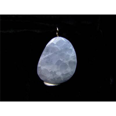 Calcite Bleue Mini Pendentif Pierre Plate