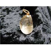 Cristal Rutile (Quartz Rutile) Pendentif Pierre Roulée