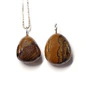 Jaspe Hématoide (Oeil de Fer) Pendentif Pierre Roulée