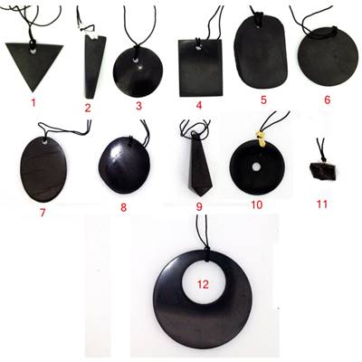 Shungite Pendentif Avec Cordon