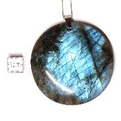 Labradorite pendentif disque 15341