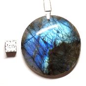Labradorite pendentif disque 15341