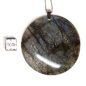 Labradorite pendentif disque 15341