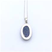Lapis-Lazuli d'Afghanistan avec Monture en Argent 18763