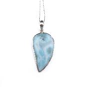 Larimar Pendentif Avec Monture en Argent 19505