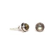 Labradorite Boucles d'Oreilles Ronde Choix n°1 BO1A