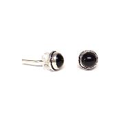 Onyx Boucles d'Oreilles Ronde Choix n°1 BO1A