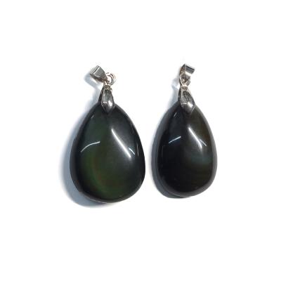 Obsidienne Oeil Celeste Pendentif Goutte 