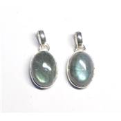 Labradorite Pendentif avec Monture en Argent