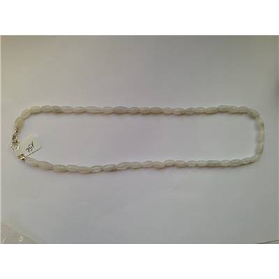 Pierre de Lune Bleutée Collier Tube