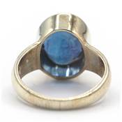 Fluorine Bleue Bague en Argent 18426 / Taille 53
