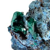 Shattuckite et Dioptase pierre brute 14940
