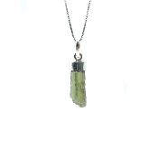 Véritable Moldavite Pendentif Avec Monture en Argent 20256