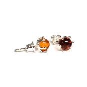 Ambre de la Baltique Boucles d'Oreilles Argent choix n°2