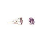 Améthyste du Brésil Boucles d'Oreilles Ovale Facette BO2B