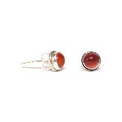 Cornaline Boucles d'Oreilles Ronde Choix n°1 BO1A