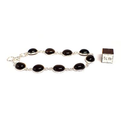 Quartz Fumé Bracelet Argent 925