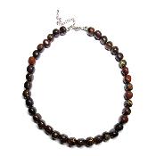 Jaspe Hématoide (Oeil de Fer) Collier Roulé