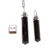 Tourmaline Noire Pendentif Pointe Unique