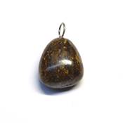 Bronzite Pendentif Pierre Roulée