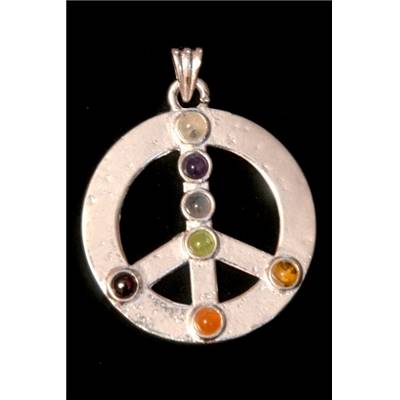 7 Chakras Pendentif Métal Argenté Choix n°15