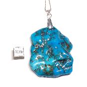 Turquoise de Chine pendentif Plaque 04917