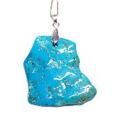 Turquoise de Chine pendentif Plaque 04922