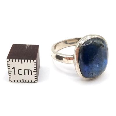 Cyanite Bleue Bague en Argent 14749 / Taille réglable