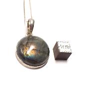 Labradorite Pendentif avec Monture en Argent 15043