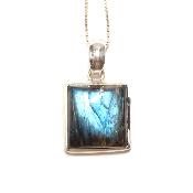 Labradorite Pendentif avec Monture en Argent 15049