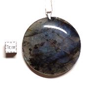 Labradorite pendentif disque 15358