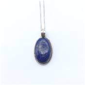 Lapis-Lazuli d'Afghanistan avec Monture en Argent 18763
