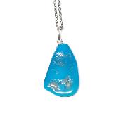 Turquoise Sleeping Beauty Pendentif Pierre Roulée 2185