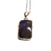 Labradorite Pendentif avec Monture en Argent 2210