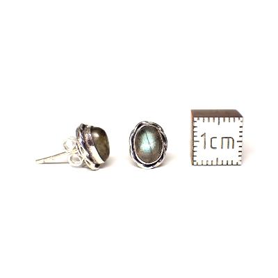 Labradorite Boucles d'Oreilles Ovale Choix n°2 BO2A