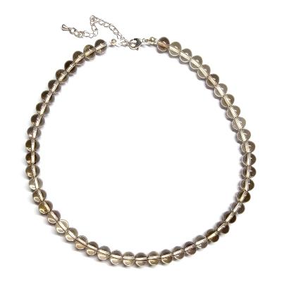 Cristal Fumé Collier Boule