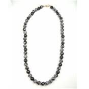 Obsidienne Flocon de Neige Collier Boule