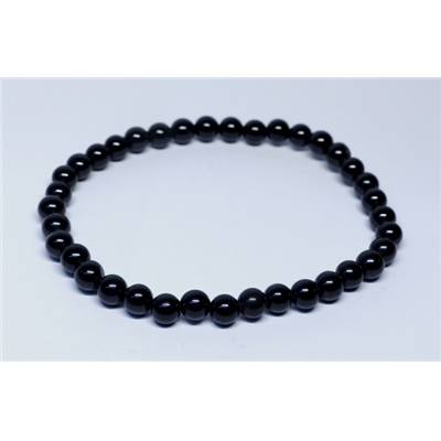 Spinelle Noire Bracelet Boule - 5 mm