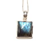 Labradorite Pendentif avec Monture en Argent 15049