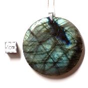 Labradorite pendentif disque 15206