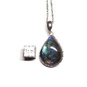 Labradorite Pendentif avec Monture en Argent 2213