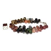 Tourmaline Multicolore bracelet pétale 2434