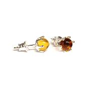 Ambre de la Baltique Boucles d'Oreilles Argent choix n°1
