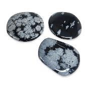 Obsidienne Flocon de Neige Mini Pierre Plate