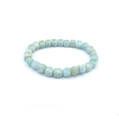 Amazonite du Brésil Bracelet cube facetté